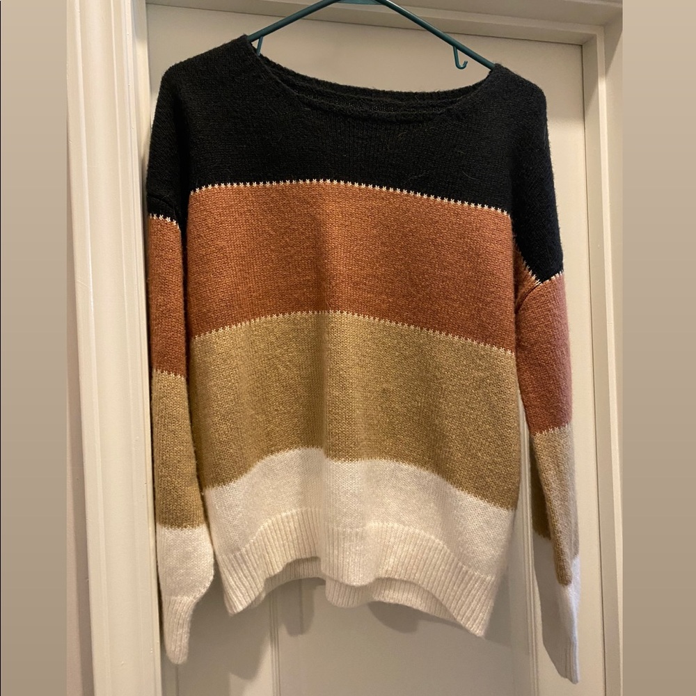 Color block sweater
